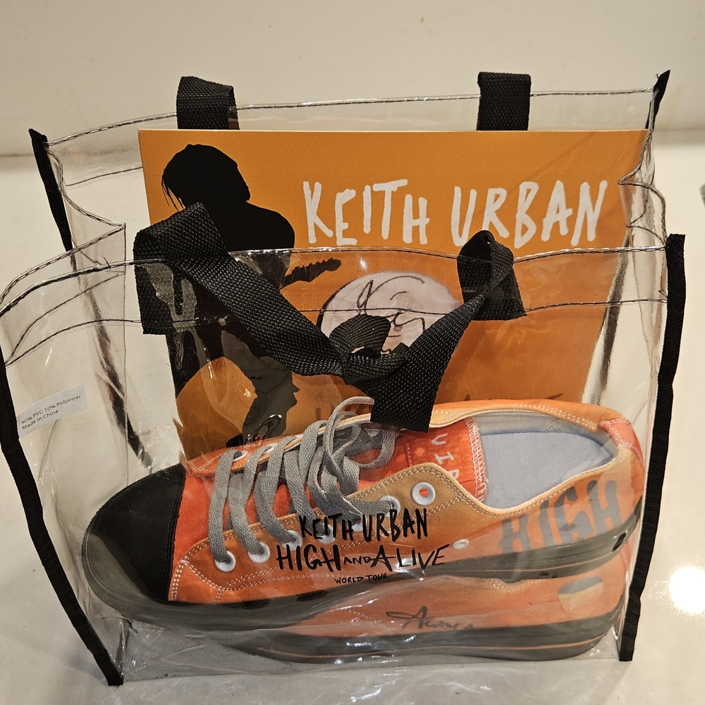 Keith Urban VIP Chuck Taylor Style Orange and Black Men's Sneakers